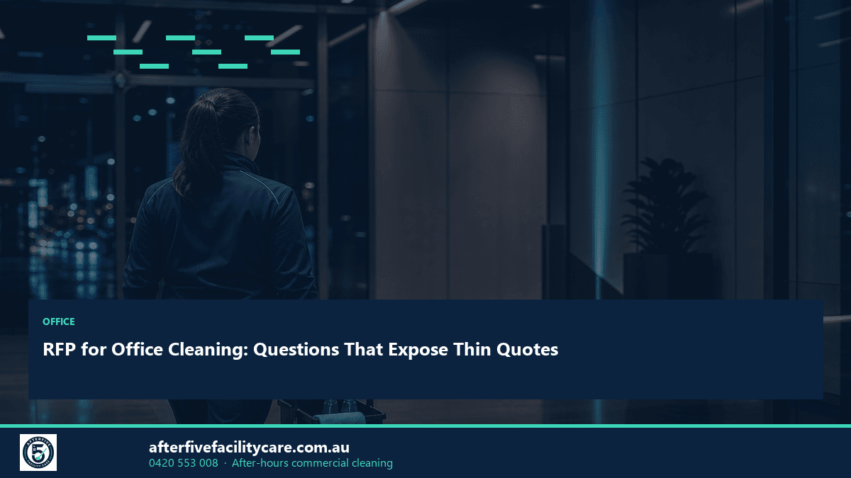 Infographic: RFP for Office Cleaning: Questions That Expose Thin Quotes