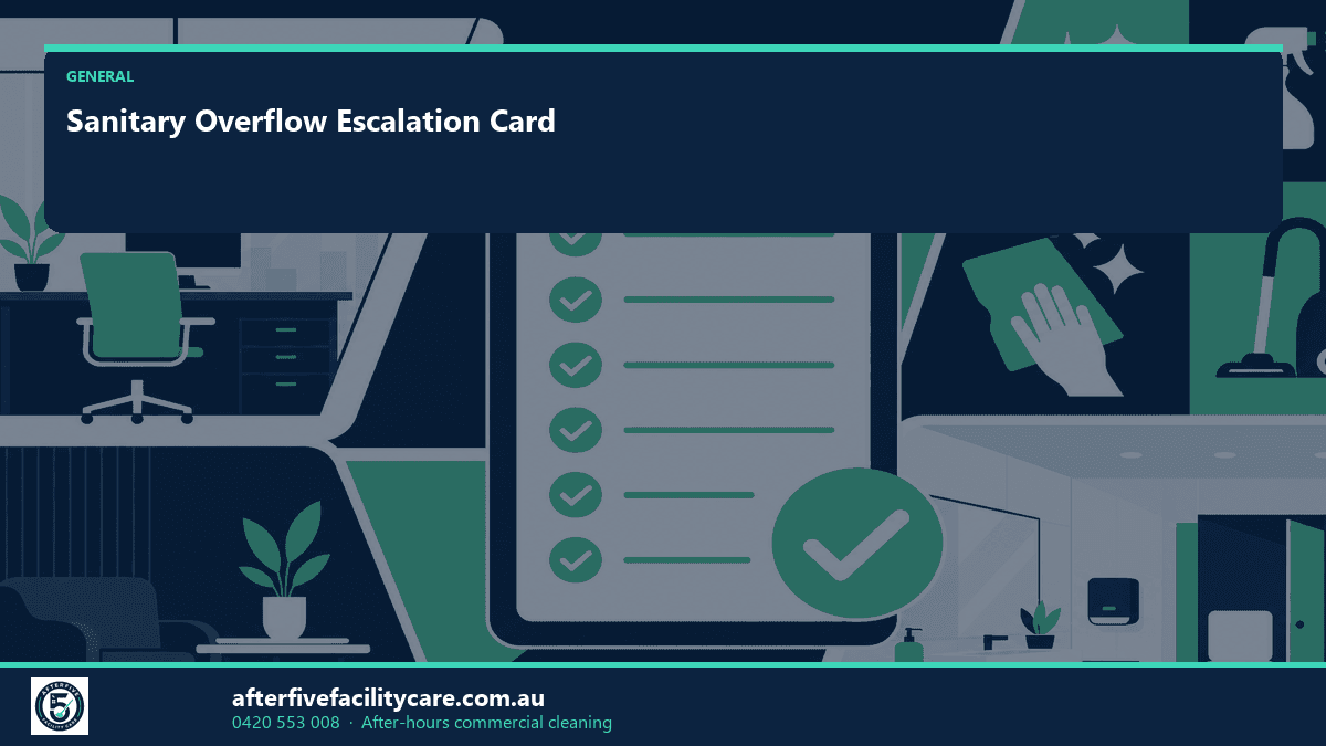 Infographic: Sanitary Overflow Escalation Card