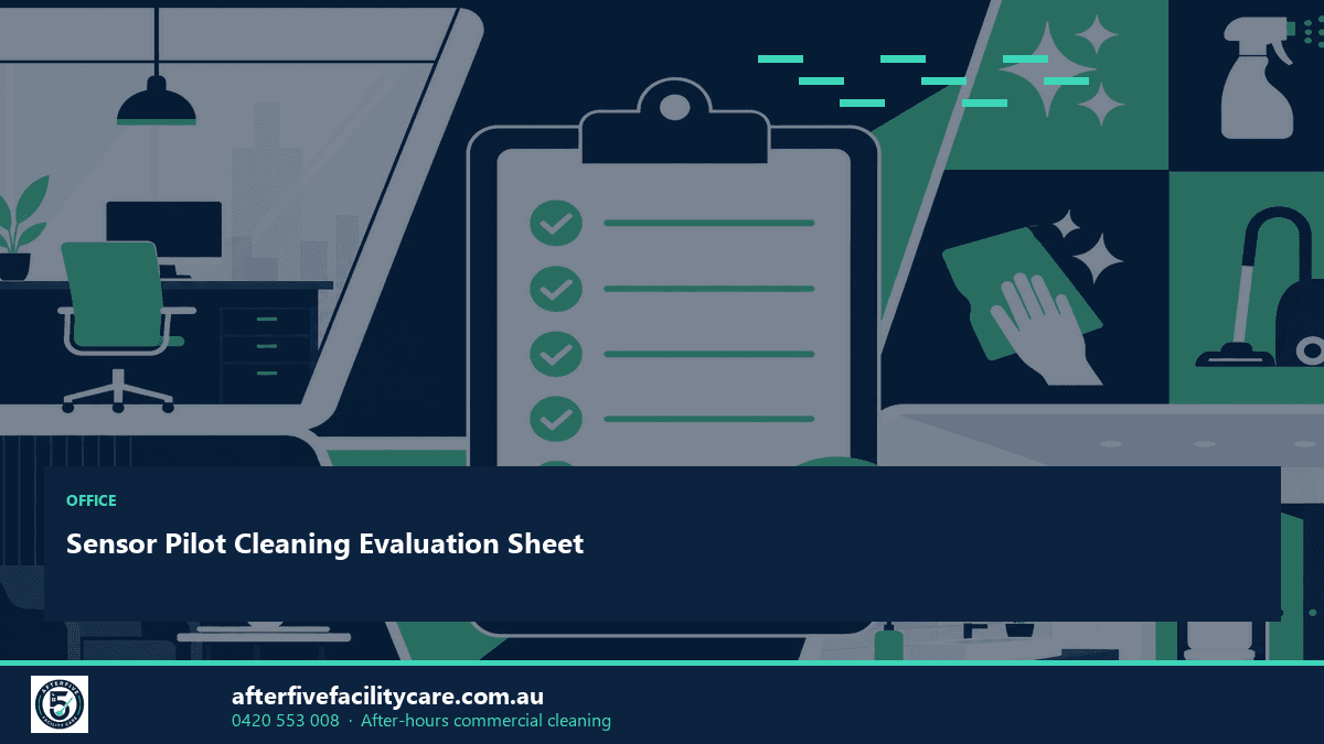 Infographic: Sensor Pilot Cleaning Evaluation Sheet