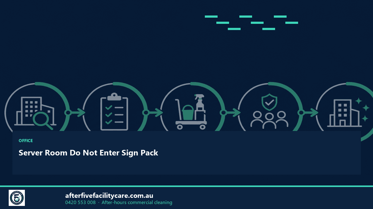 Infographic: Server Room Do Not Enter Sign Pack