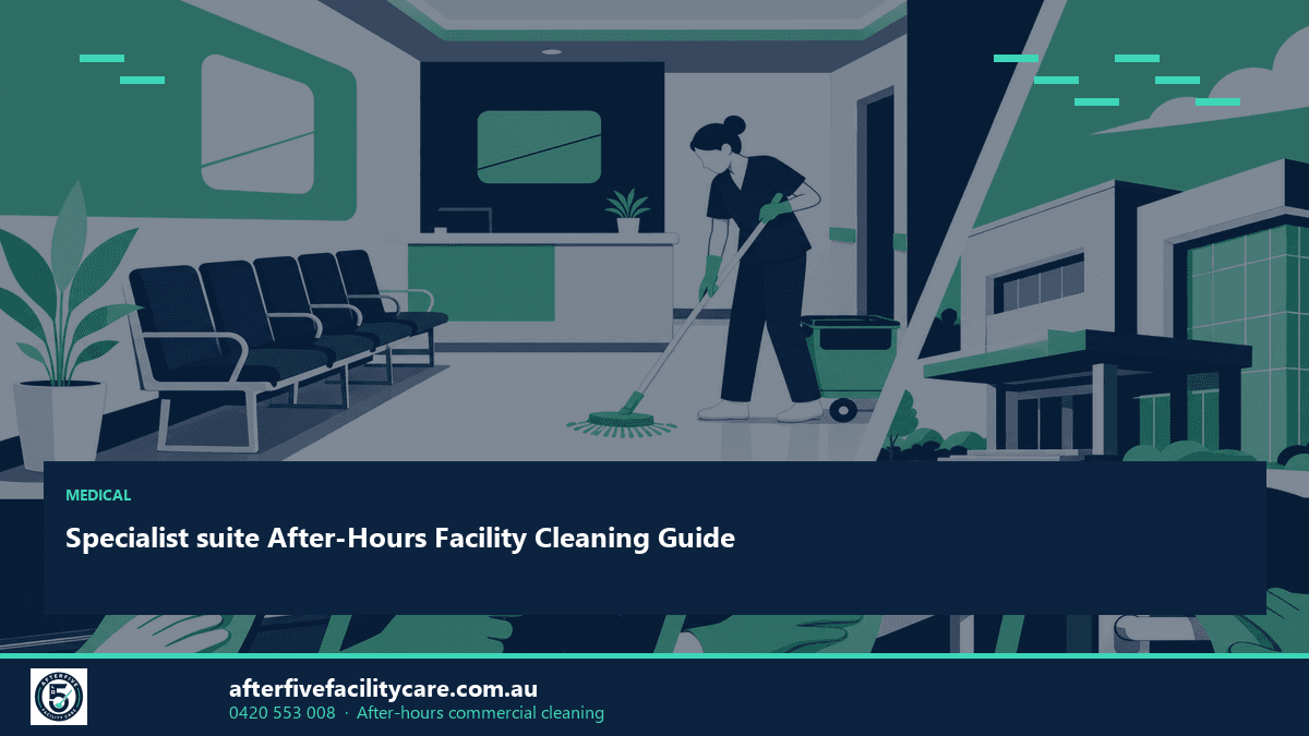 Infographic: Specialist suite After-Hours Facility Cleaning Guide