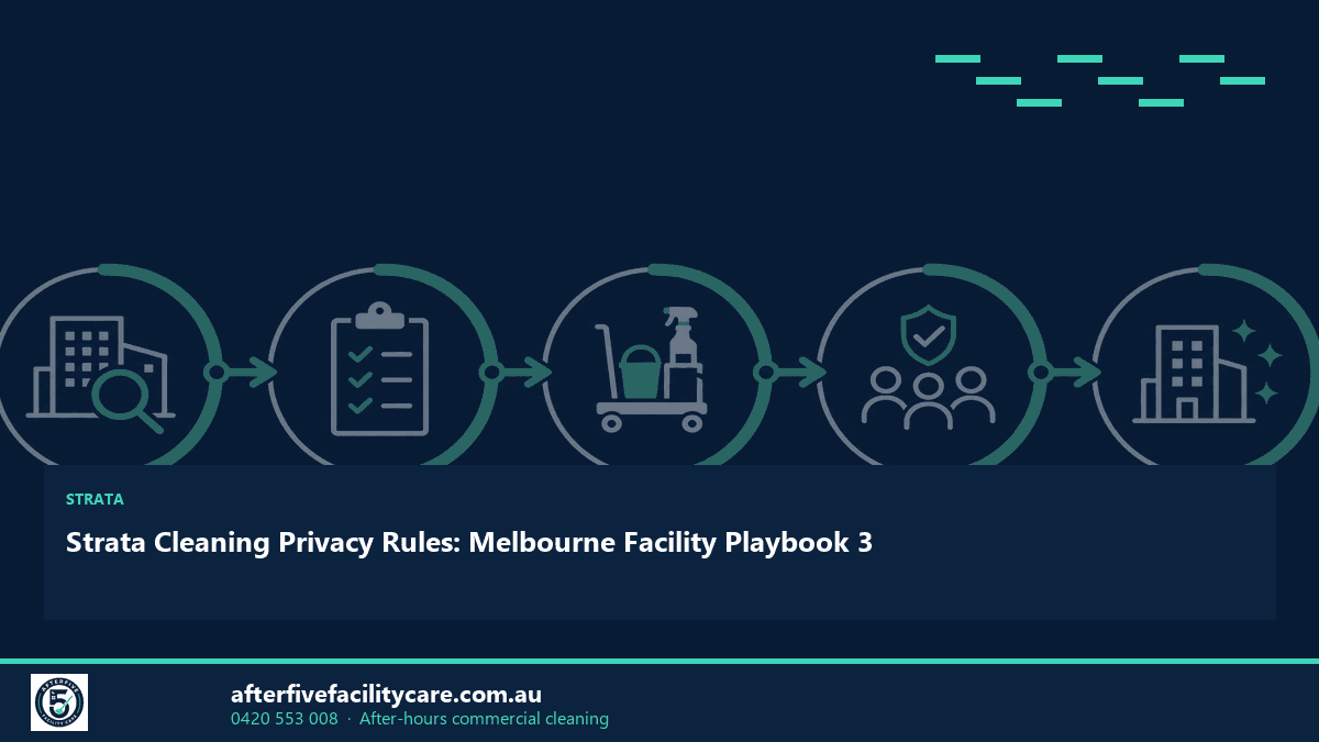 Infographic: Strata Cleaning Privacy Rules: Melbourne Facility Playbook 3