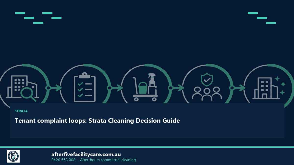 Infographic: Tenant complaint loops: Strata Cleaning Decision Guide