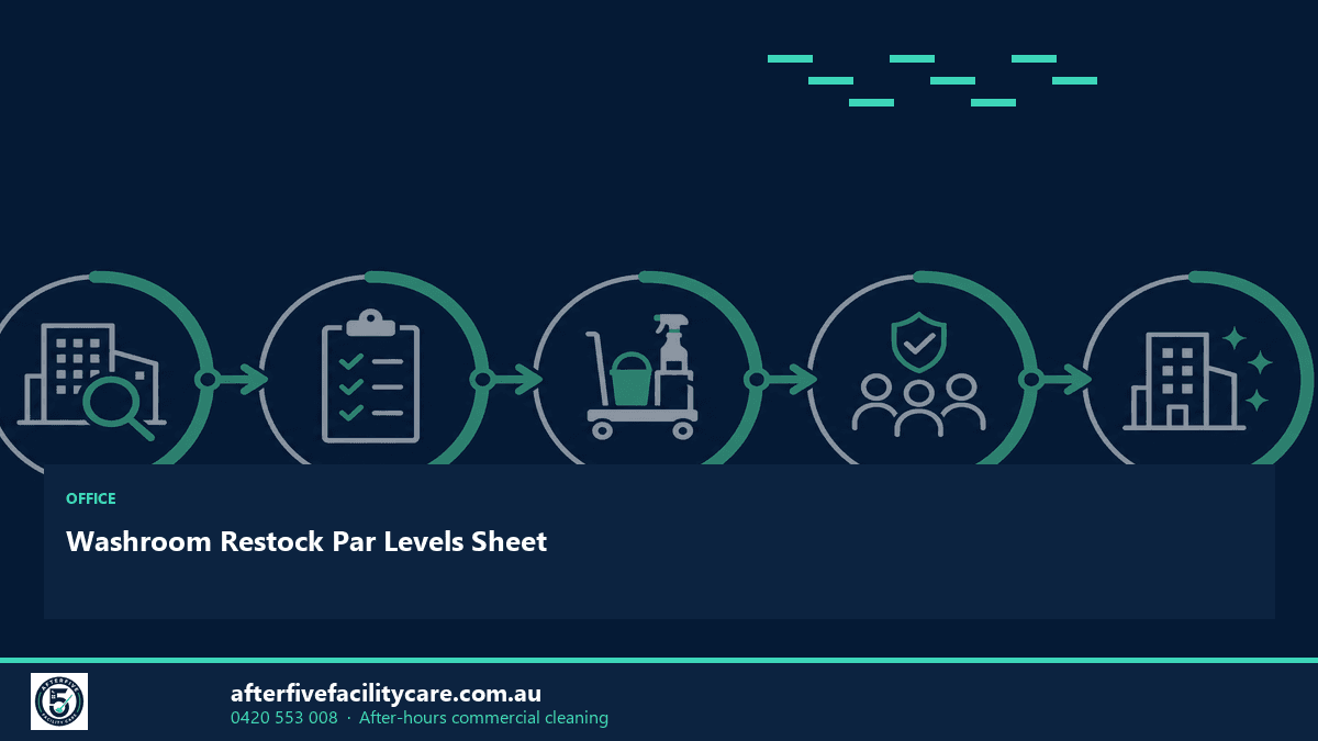 Infographic: Washroom Restock Par Levels Sheet