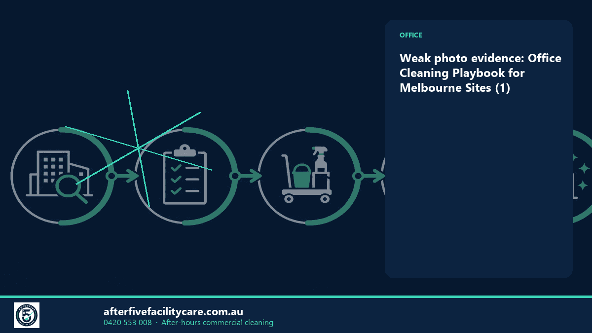 Infographic: Weak photo evidence: Office Cleaning Playbook for Melbourne Sites (1)