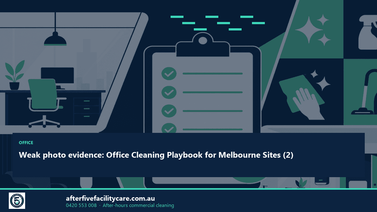 Infographic: Weak photo evidence: Office Cleaning Playbook for Melbourne Sites (2)