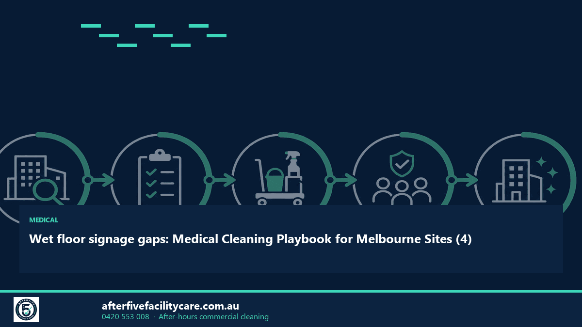 Infographic: Wet floor signage gaps: Medical Cleaning Playbook for Melbourne Sites (4)