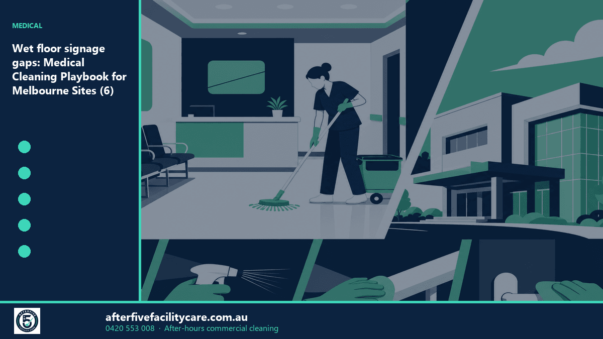 Infographic: Wet floor signage gaps: Medical Cleaning Playbook for Melbourne Sites (6)