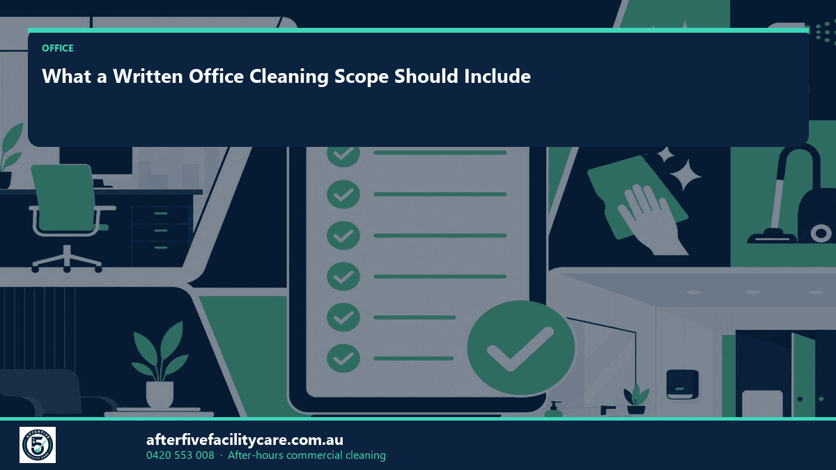 Infographic: What a Written Office Cleaning Scope Should Include